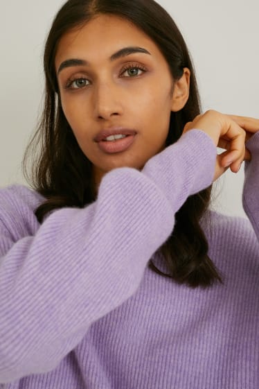 Damen - Kaschmir-Pullover - violett