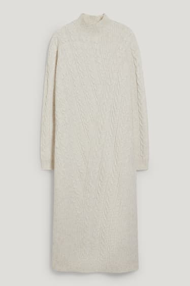 Femmes - Robe en maille - beige chiné
