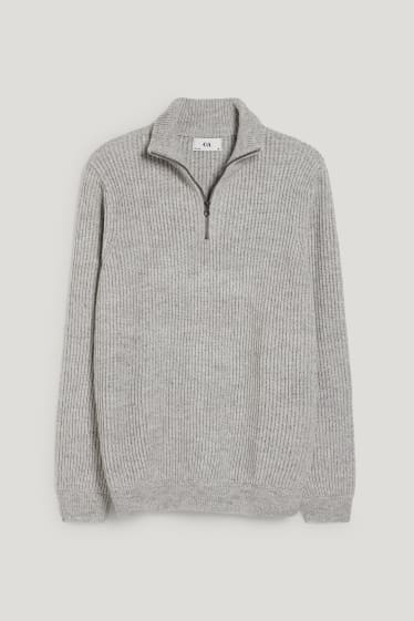 Hommes - Pull - gris clair chiné