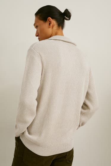 Herren - Pullover - cremeweiß