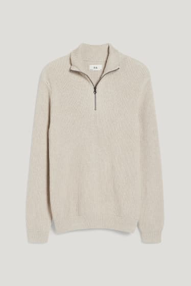Herren - Pullover - cremeweiß
