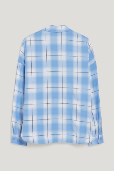 Donna - Blusa - a quadretti - blu / bianco