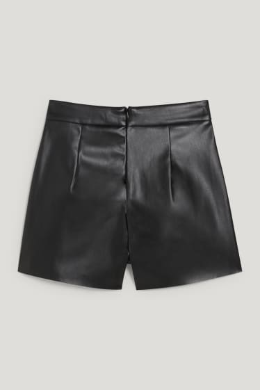Clockhouse femme - CLOCKHOUSE - skort - similicuir - noir