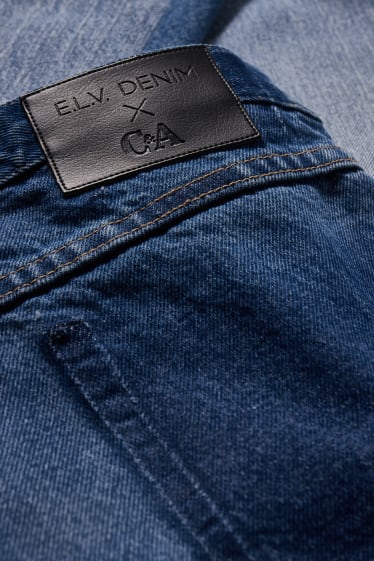 Dámské - E.L.V. denim - straight jeans - high waist - unisex - z recyklovaného materiálu - džíny - světle modré