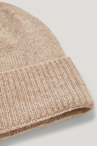 Hombre - Gorro de cachemir - topo