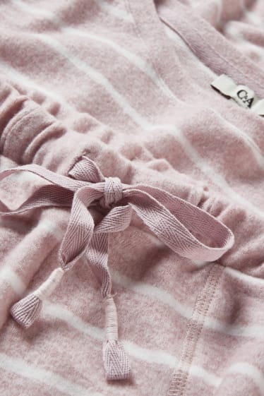 Donna - Pigiama - a righe - bianco / rosa