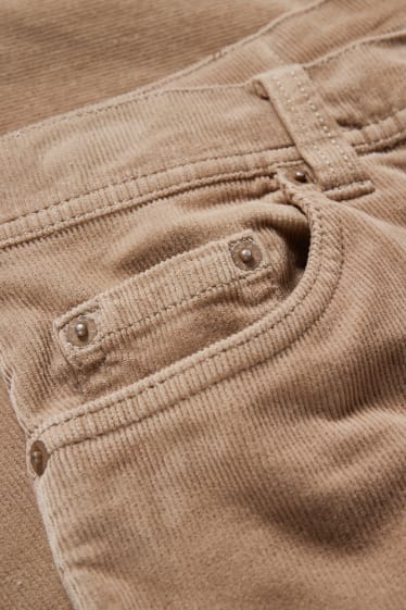 Uomo - Pantaloni di velluto - regular fit - LYCRA® - marrone chiaro