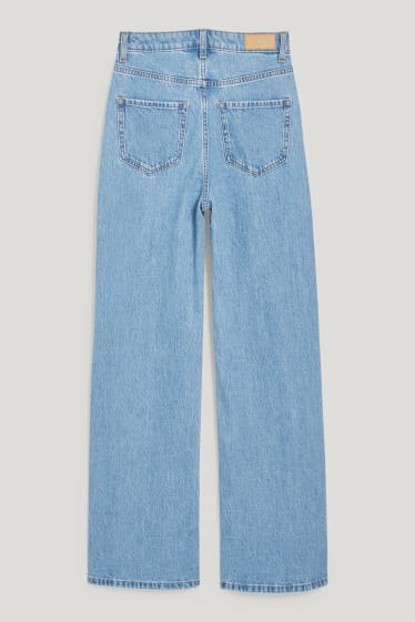 Clockhouse pro holky - CLOCKHOUSE - straight jeans - high waist - džíny - světle modré