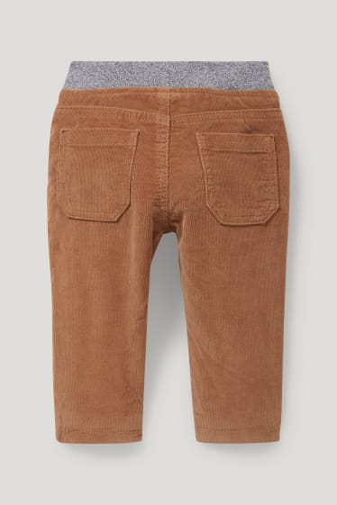 Bébé garçons - Pantalon en velours côtelé pour bébé - pantalon doublé - havane