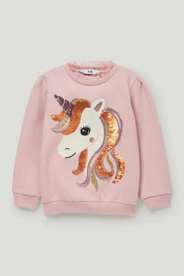 Toddler Girls - Einhorn - Sweatshirt - Glanz-Effekt - rosa