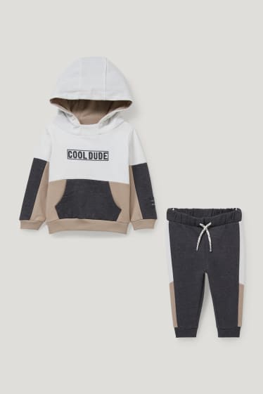 Bébé garçons - Ensemble bébé - 2 pièces - blanc / gris