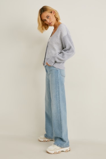 Women - Cashmere cardigan - gray-melange