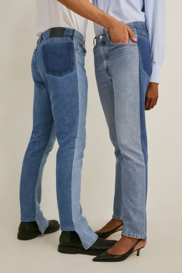 Mujer - E.L.V. Denim - straight jeans - high waist - unisex - vaqueros - azul claro