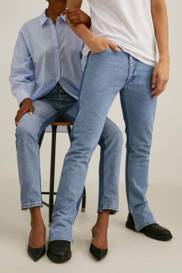 Mujer - E.L.V. Denim - straight jeans - high waist - unisex - vaqueros - azul claro