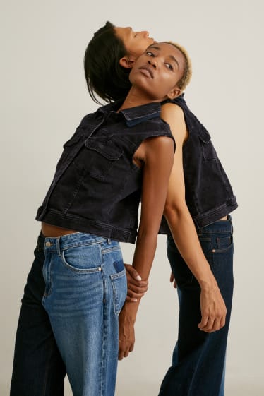 Damen - E.L.V. Denim - Jeansweste - Unisex - jeans-dunkelgrau