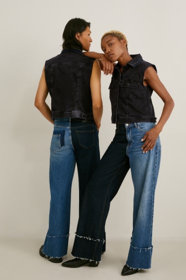 Damen - E.L.V. Denim - Jeansweste - Unisex - jeans-dunkelgrau