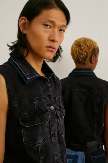 Damen - E.L.V. Denim - Jeansweste - Unisex - jeans-dunkelgrau