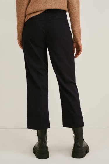 Femmes - Pantalon en toile - high waist - regular fit - matière recyclée - noir