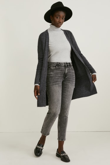 Damen - Strickjacke - grau-melange