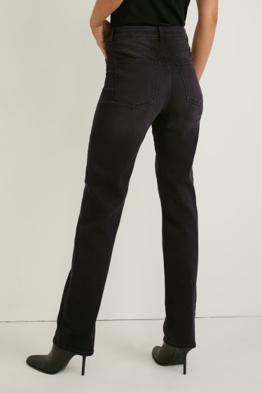Dámské - Straight jeans - high waist - LYCRA® - džíny - tmavošedé