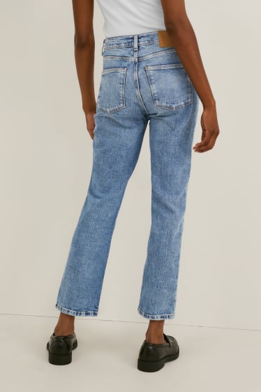 Dámské - Straight jeans - high waist - LYCRA® - džíny - světle modré