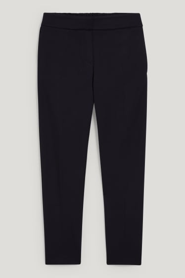 Dames - Jersey broek - slim fit - donkerblauw