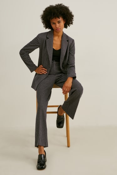 Mujer - Americana - regular fit - de cuadros - negro / gris