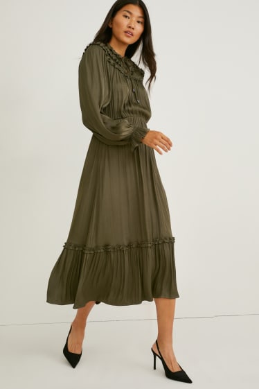 Kobiety - Sukienka fit & flare - ciemnozielony