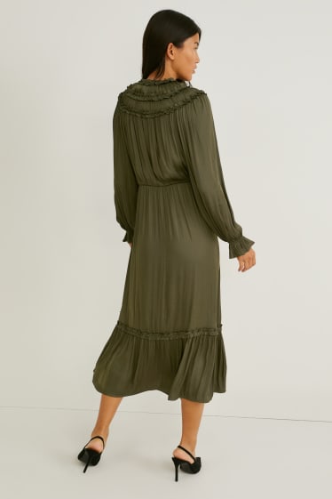 Kobiety - Sukienka fit & flare - ciemnozielony