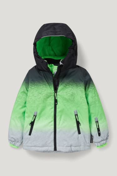 Niños - Chaqueta de esquí con capucha - verde claro