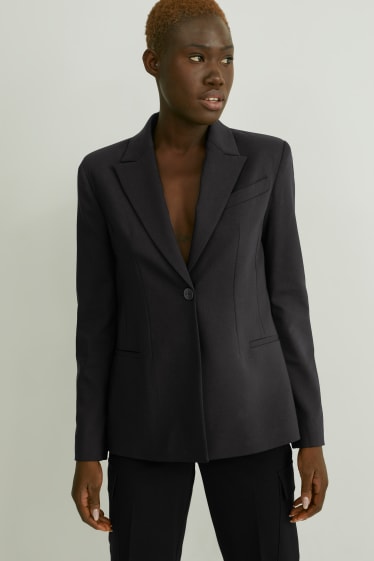 Damen - Blazer - Regular Fit - schwarz