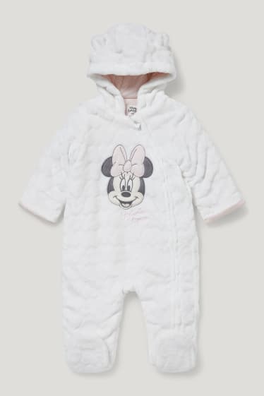 Baby Girls - Minnie Mouse - baby-overall - wit