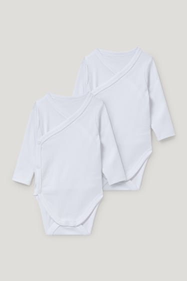 Baby Girls - Confezione da 2 - body incrociato - bianco