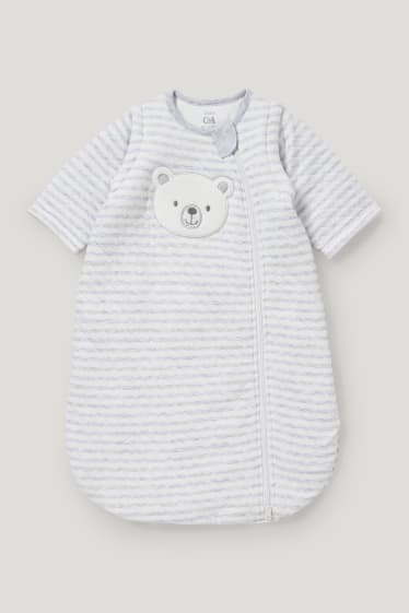 Bébé garçons - Gigoteuse - à rayures - gris clair chiné