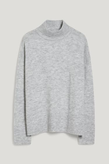 Damen - Pullover - hellgrau-melange