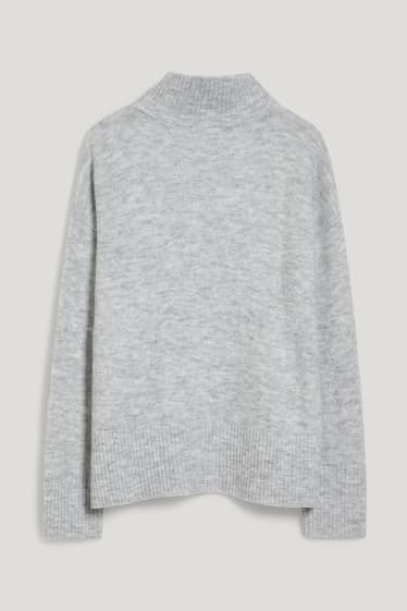 Damen - Pullover - hellgrau-melange