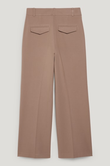 Damen - Stoffhose - High Waist - Wide Leg - recycelt - taupe