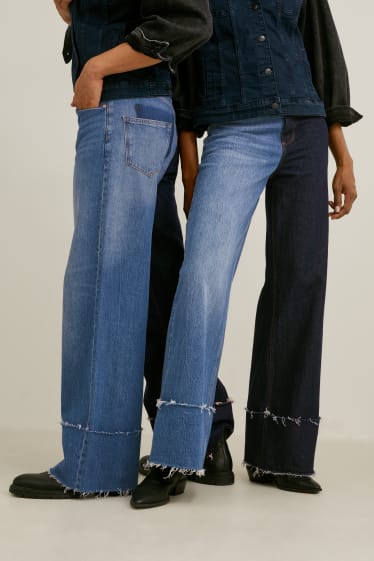Damen - E.L.V. Denim - Wide Leg Jeans - High Waist - Unisex - jeans-blau