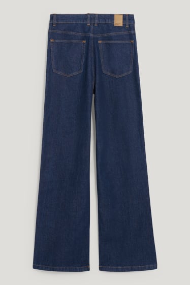 Femmes - Loose fit jean - high waist - LYCRA® - jean bleu foncé