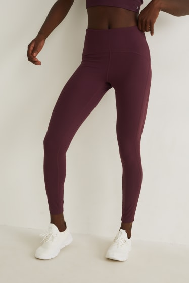 Damen - Funktions-Leggings - Fitness - 4 Way Stretch - LYCRA® Sport - bordeaux