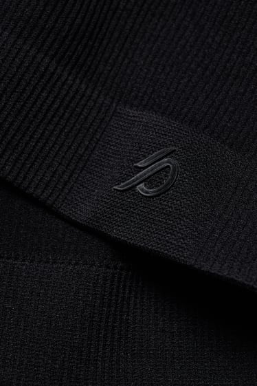 Damen - Crop Langarmshirt - Yoga - 4 Way Stretch - recycelt - schwarz