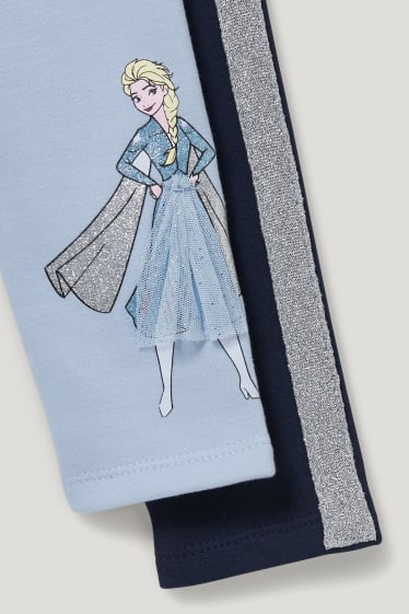 Toddler Girls - Set van 2 - Frozen - thermoleggings - donkerblauw