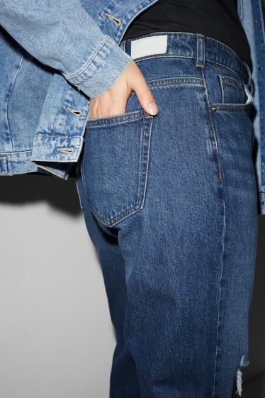 Femei XL - CLOCKHOUSE - mom jeans - talie înaltă - denim-albastru