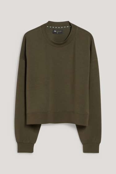 Dames - Sweatshirt - yoga - gerecyclede stof - donkergroen