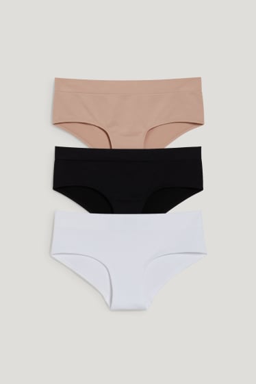 Donna - Confezione da 3 - coulotte - senza cuciture - LYCRA® - bianco