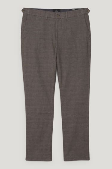 Heren - Pantalon - regular fit - LYCRA® - donkerbruin