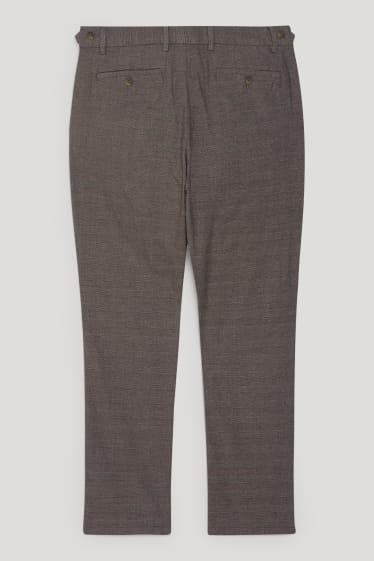 Heren - Pantalon - regular fit - LYCRA® - donkerbruin