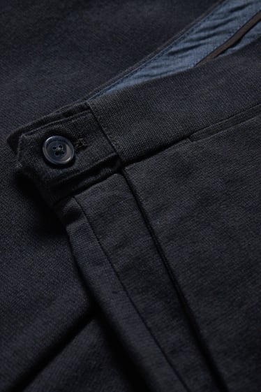 Uomo - Pantaloni eleganti - regular fit - LYCRA® - blu scuro