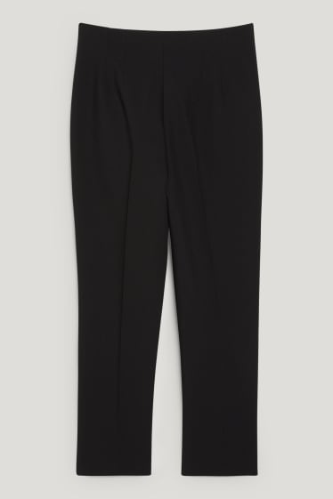 Damen - Stoffhose - Mid Waist - Slim Fit - recycelt - schwarz
