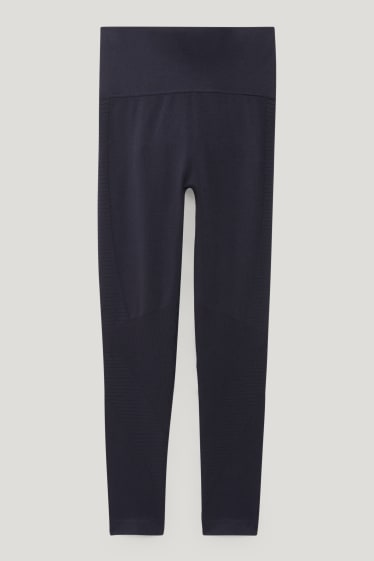 Damen - Funktions-Leggings - Fitness - seamless - dunkelblau